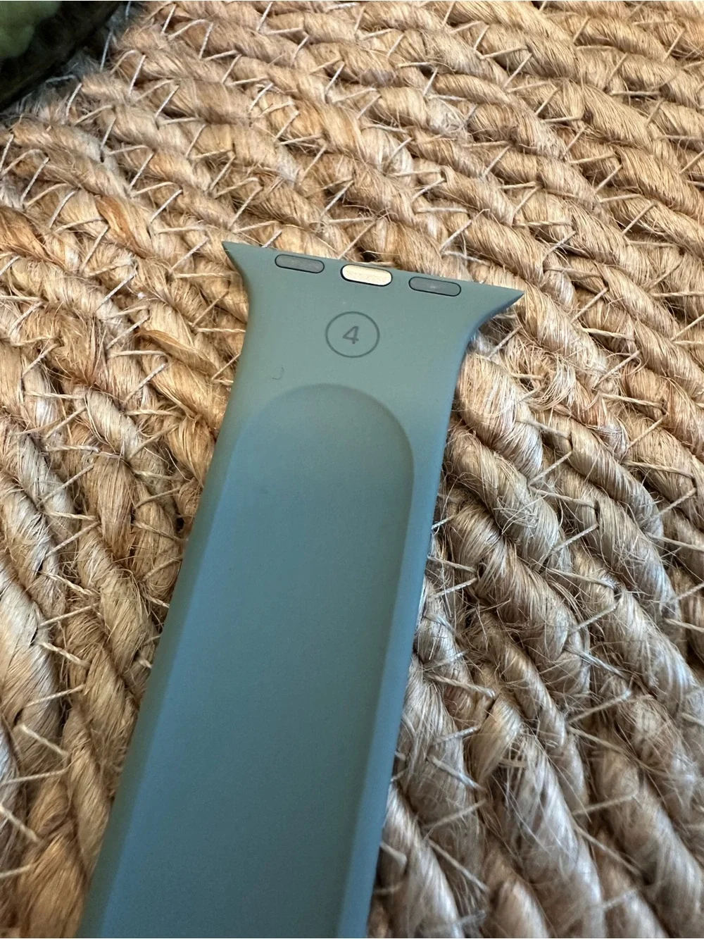 Apple Watch Solo Loop Green Gray Silicone Band Size 4